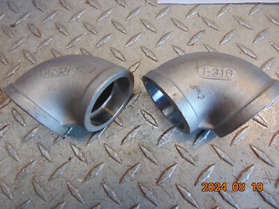 (1) 1-1/2'' Socket Weld 90 Elbow 316 Stainless 150 PSI Pipe Fitting T-316