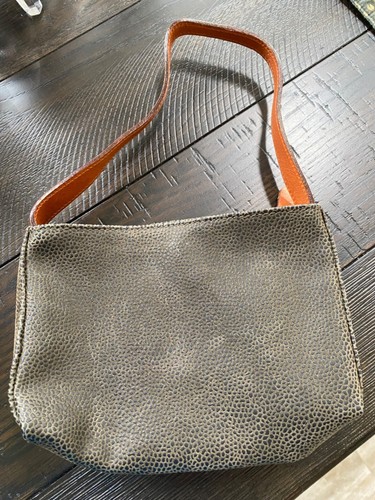 Vintage BRICS Green Pebble Leather Mini Handbag