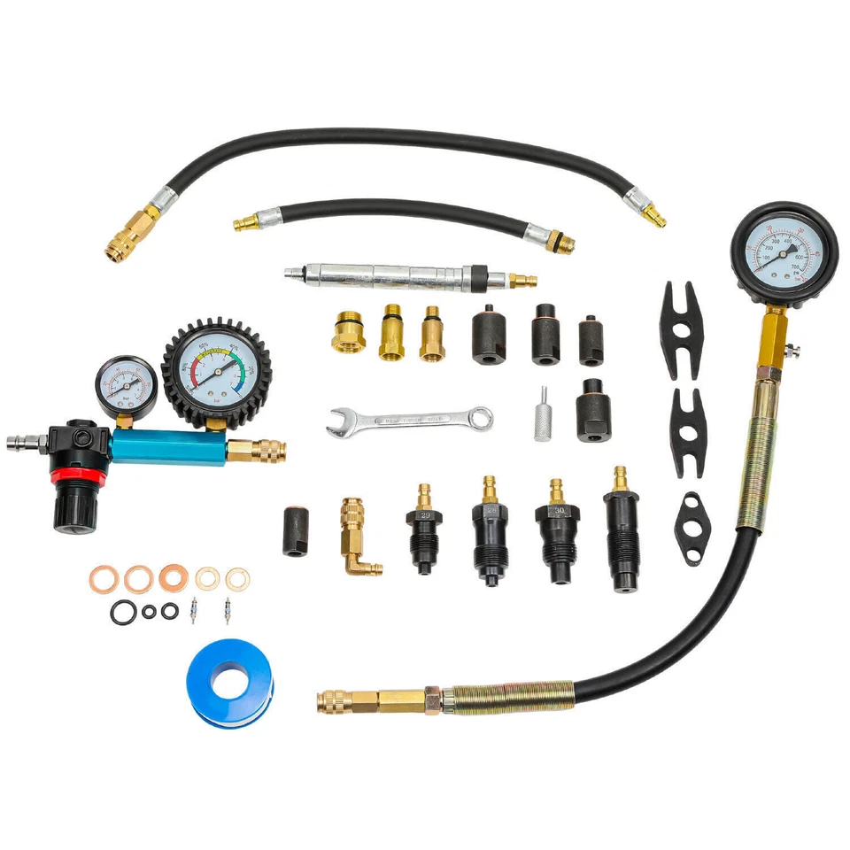 PROFI KOMPRESSIONSTESTER DRUCKVERLUST TESTER DIESEL BENZIN MOTOREN PRÜFER KFZ - Bild 4 von 4