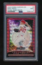 PSA 9 MIKE TROUT 2020 PANINI TITAN RUBY WAVE #9 #/199 *LOS ANGELES ANGELS*