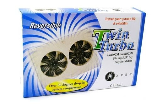 Enfriador sistema bahía frontal Twin Turbo 5,25", caída 86 °F desde computadora (beige) Foto 4 de 4