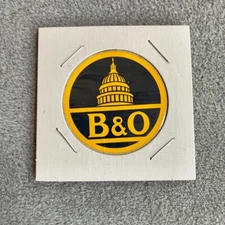 Vintage B & O Baltimore & Ohio Railroad Logo Decal With Maryland Capital Bldg