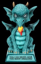Figurka smoka Turkusowa - Never Too Many Dragons - Dragon Decora Fantasy Collector