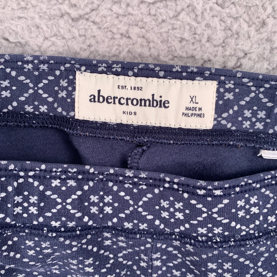 Leggings femininas Abercrombie & Fitch KIDS tamanho XL elástico geométrico ioga treino - Imagem 4 de 4