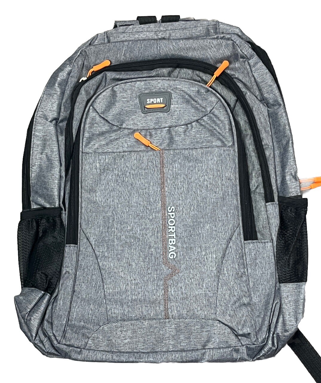 Lightweight 3-Compartment Sport Backpack with Bottle Pocket in Gray