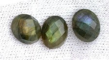 ONE 10x8 10mm x 8mm Oval Faceted Labradorite Gemstone Gem Cab Cabochon ebs7122
