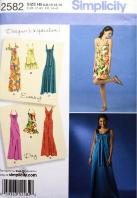 long formal dress patterns Vogue Misses' Evening Dress in Two Lengths Sewing Pattern | V2048 —  jaycotts.co.uk