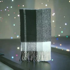 Michael Stars Brush Hour Scarf Black & White Brand New With Tags MSRP $64