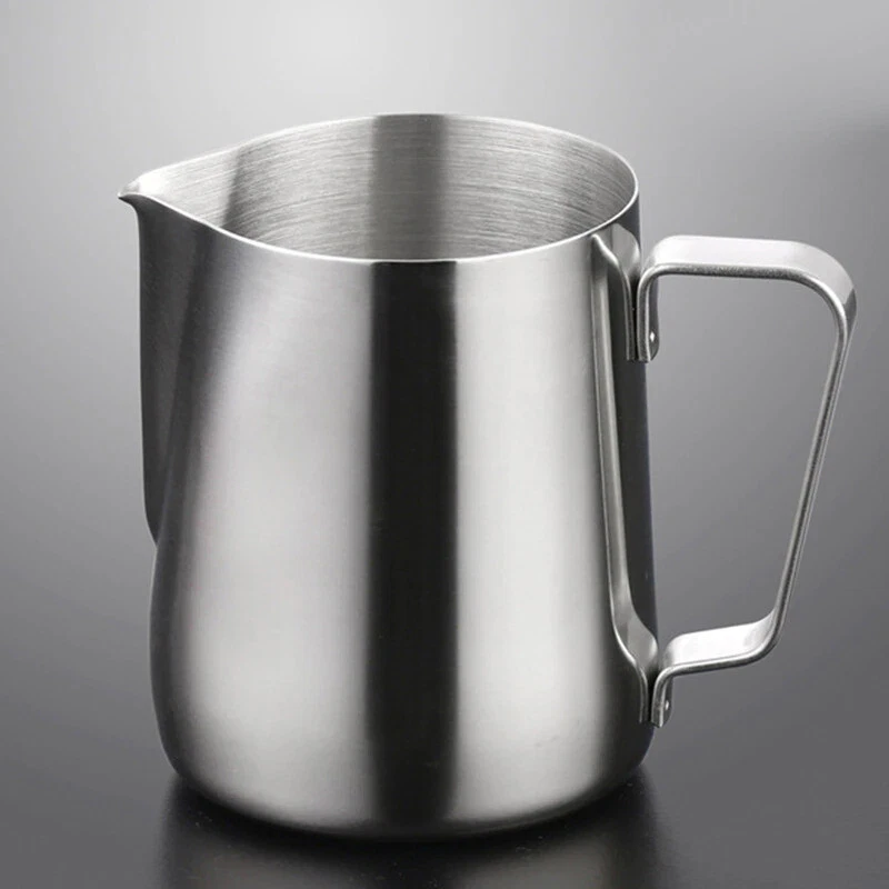 Milk Frother Pitcher Jug Cup Stainless Steel Frothing Coffee Measurement Cup Pot