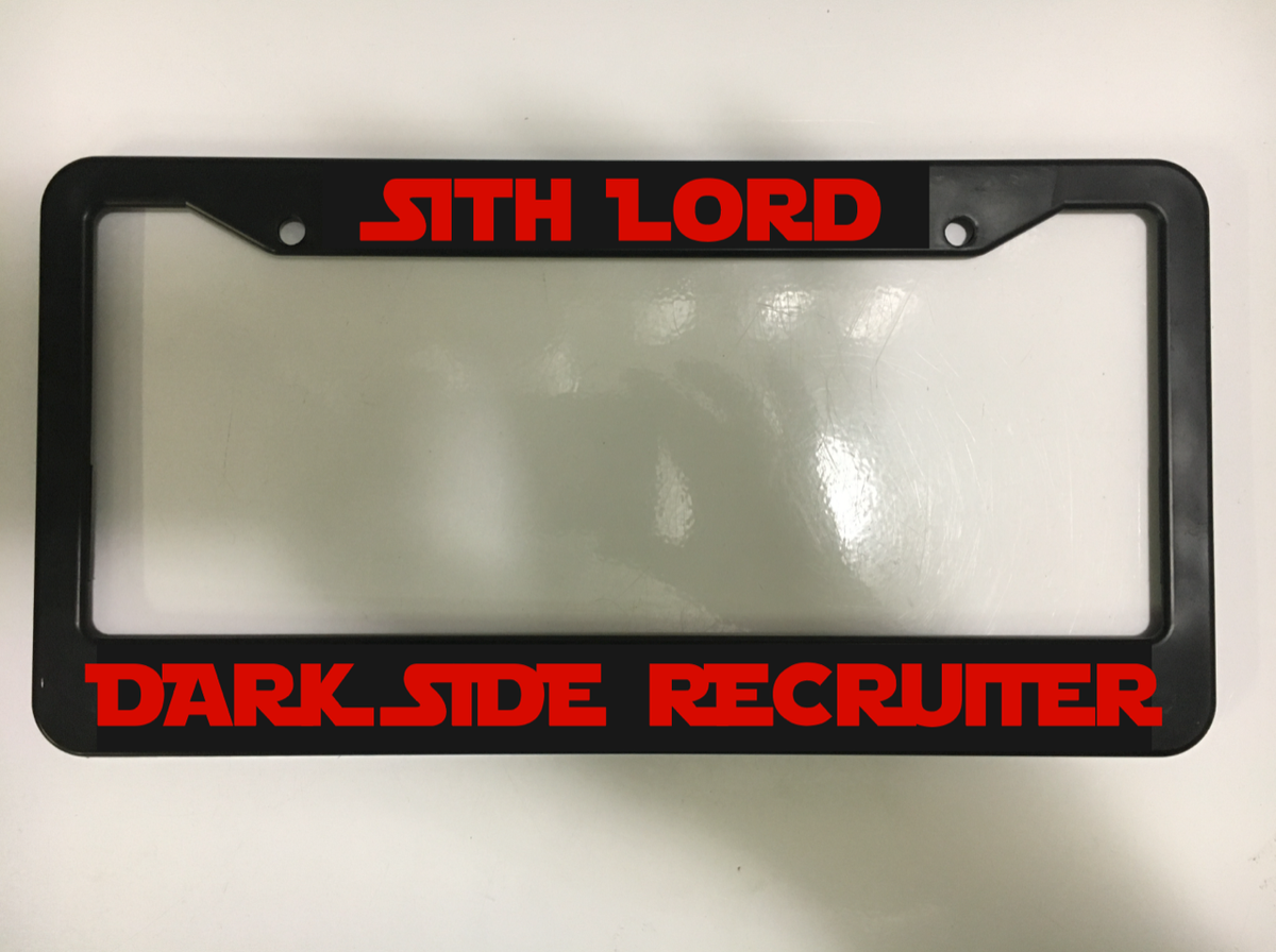 Sith Lord DarkSide Recruiter Star Wars Darth Vader Car License