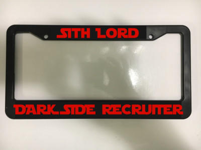 Sith Lord DarkSide Recruiter Star Wars Darth Vader Car License