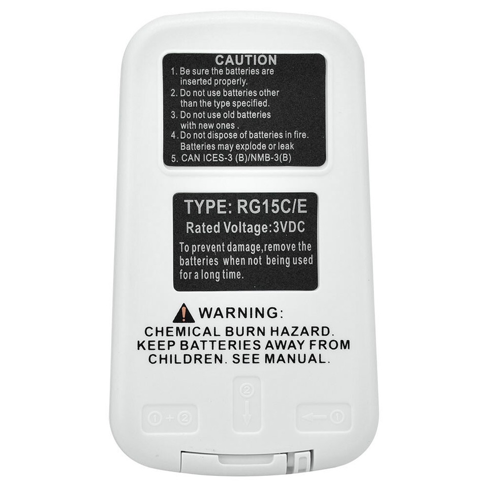 Control Remoto Original RG15C/E Para Aire Acondicionado De Ventana Toshiba – Nuevo, Blanco, Inalámbrico