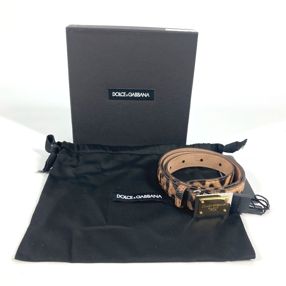 DOLCE&GABBANA Logo Leopard Leopard print Leopard belt PVC  display picture 2