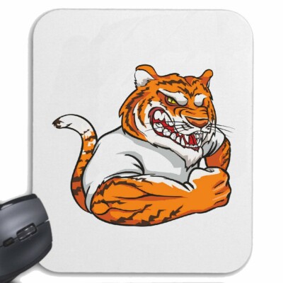 MOUSEPAD MAUSPAD TIGER IM MUSKELSHIRT BODYBUILDING GYM KRAFTTRAINING FITNESS