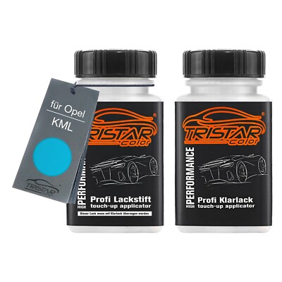 Autolack Lackstift Set für Opel KML Bleu K.L.Metallic Basislack Klarlack je 50ml