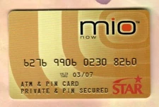 BANKFIRST Star, MIO Now ( 2004 ) ATM Card ( $0 - EXPIRED )