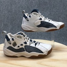 Ektelon Classic Mid Racquetball Shoes Men  s 8.0 White Leather Squash Lace Up