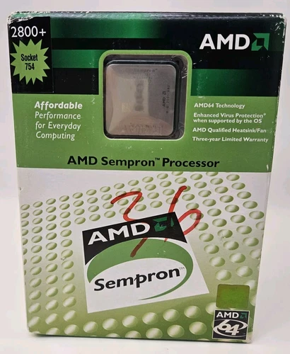 AMD Sempron 2800+ 1.6GHz Processor, Socket 754 - New, Never Opened