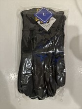 Driving Men's Winter Genuine Black Gloves Soft Luxury Lined Leather Zipper LG WT