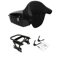 Chopped Trunk 2 Up Backrest Rack for Harley Road King 1997 2008