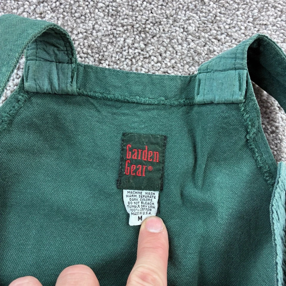 Mono babero vintage Garden Gear para mujer mediano verde carpintero holgado Foto 4 de 4