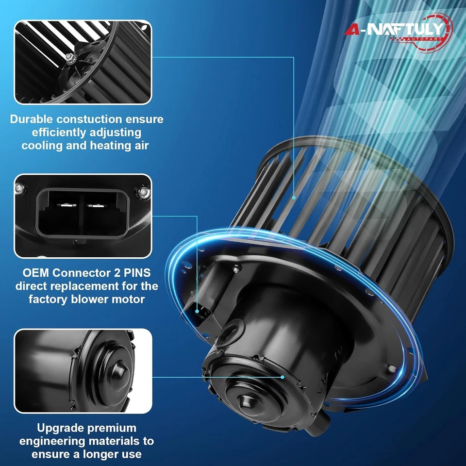 A/C Heater Blower Motor For 1996-2005 GMC Safari 94 95-04 Chevrolet S10 700092 - Image 4 of 4