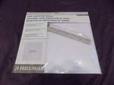 K Company 12 x 12 White Page Protector 10 Refill with Expansion Post Kit- NEW