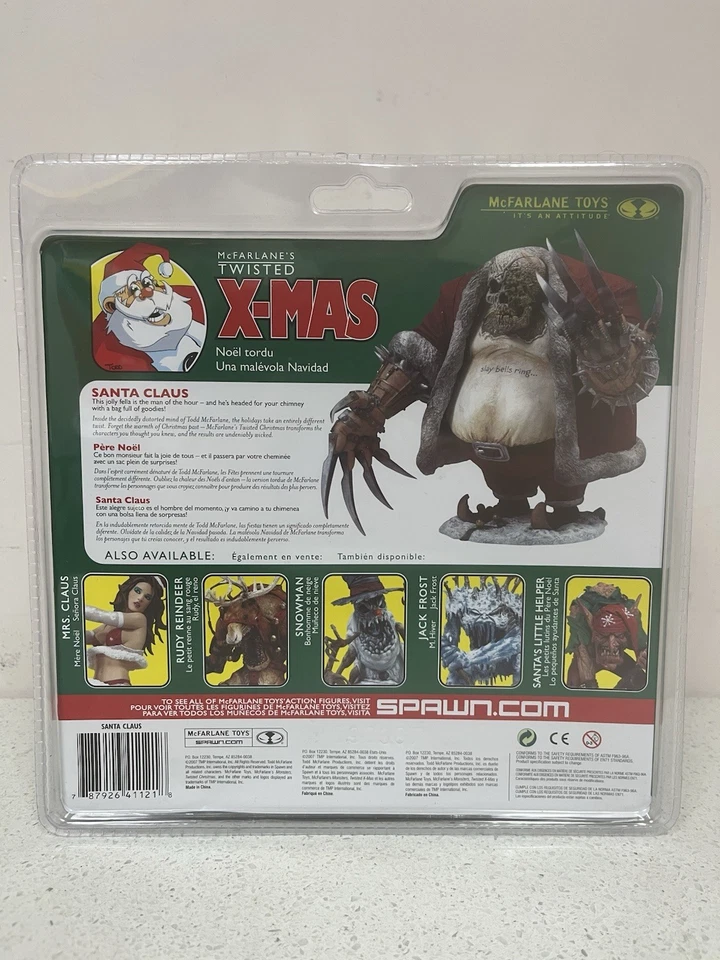 McFarlane Twisted X-Mas Santa Claus Action Figure – 2007 NIB Horror Christmas - Image 3 of 3