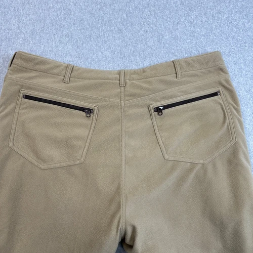 Cabela's Pants Mens Size 44 Brown Tan Straight Leg Fleece Outdoor Gear Hunting - Picture 5 of 13