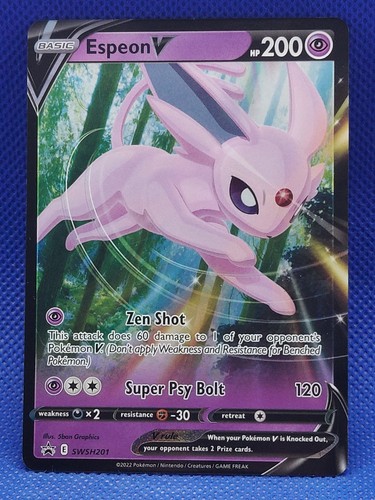 Pokemon Espeon V Black Star Promo SWSH201 2022