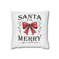 Christmas Santa  Co Pillowcase, Holiday Home Decor, Festive, Seasonal Throw