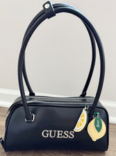 NWT GUESS Black Mini Bowling Bag Shoulder Pur...