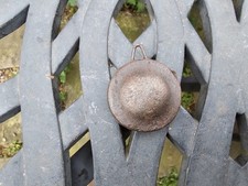 Antique American / German shelf mantle clock cast iron pendulum bob 1  1/2" 83 g