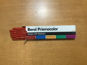 VINTAGE BEROL PRISMACOLOR PENCILS 922 SCARLET RED OPEN BOX