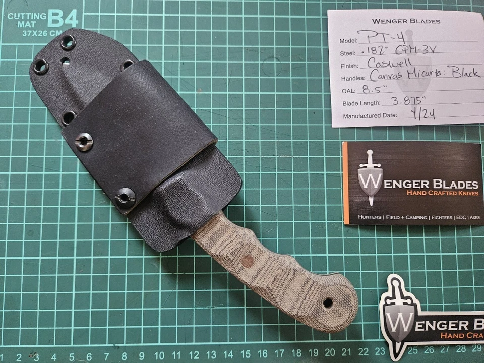 Cuchillo Wenger Hoja Fija Funda Caza Exterior Supervivencia Winkler Cuchillos Estilo Foto 4 de 4