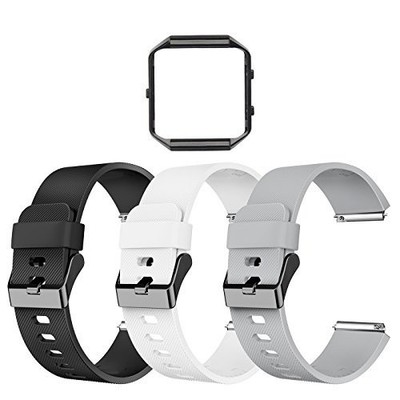 LEEFOX Compatible Blaze Bands with Large, E-Black&White&Gray+1 Black Frame