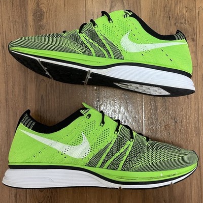 Nike Flyknit Trainer + 2012 Electric Green OG Woven  Shoes 10 Mens