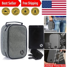 Travel Pill Organizer with 3-Compartment Design  Smell Control - Grey