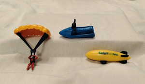 Skydiver,  Water Ski And Blimp
