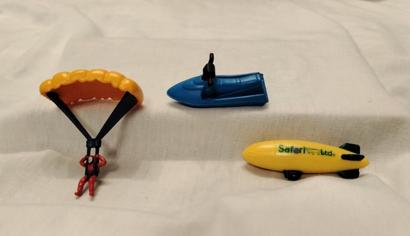 Skydiver,  Water Ski And Blimp