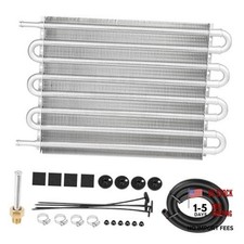 Universal Aluminum Transmission Oil Cooler Kit - High-Performance 8-Pass