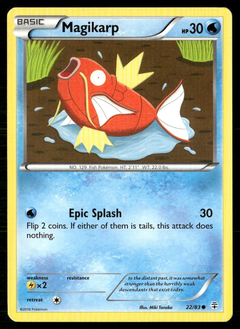 Magikarp 22/83 Common Generations Pokemon Lightly Played