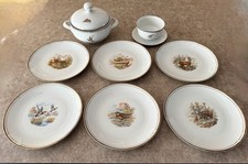 SPLENDIDO SERVIZIO DI PIATTI DA CACCIAGIONE + ZUPPIERA BAVARIA VINTAGE