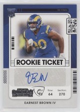 2021 Panini Contenders Rookie Ticket Earnest Brown IV #291 Auto 0sm1
