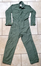 US Military Flight Suit Utility Coveralls Green USGI Pilot Jumpsuit Men's Small