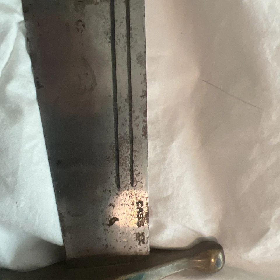 复古 Case XX 1836 Bowie 刀,14 英寸带皮革鞘,二手 — 第 2/4 张图片