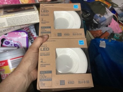 2x Kobi Electric 5000k LED dl4-8-50 down light retrofit 4  recessed