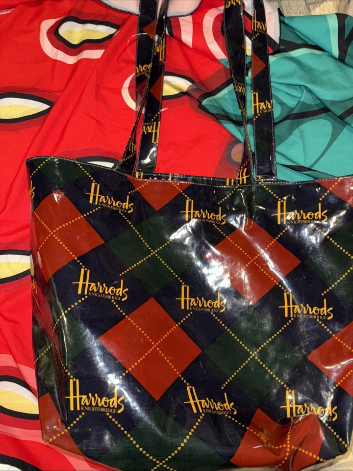 HARRODS LONDON Argyle Large Tote Bag Pre-Owned - Image 2 of 4