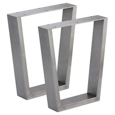 Pair of 40cm V Metal Coffee Table Bench Trestle Industrial Furniture Legs #497
