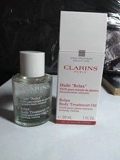CLARINS RELAX BODY TREATMENT OIL, Smoothing, Relaxing, 1.0 fl oz / 30ml NIB